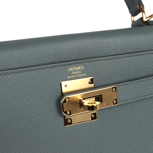 Hermes Kelly Sellier 28 Vert Amande Epsom Gold Hardware