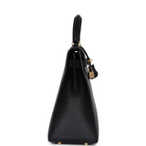 Hermes Kelly Sellier 32 Black Ardennes Gold Hardware