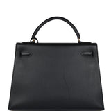 Hermes Kelly Sellier 32 Black Ardennes Gold Hardware