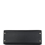 Hermes Kelly Sellier 32 Black Ardennes Gold Hardware