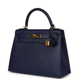 Hermes Kelly Sellier 28 Bleu Saphir Epsom Gold Hardware