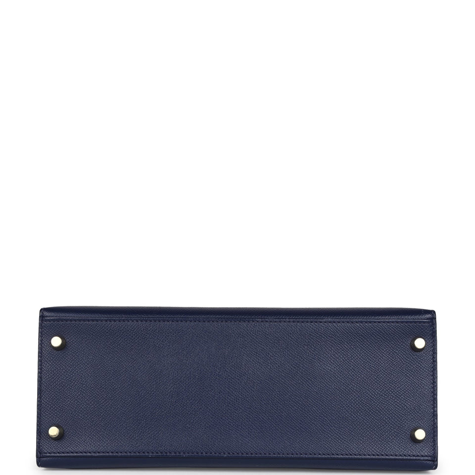 Hermes Kelly Sellier 28 Bleu Saphir Epsom Gold Hardware