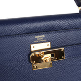 Hermes Kelly Sellier 28 Bleu Saphir Epsom Gold Hardware