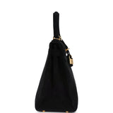 Hermes Kelly Sellier 28 Black Doblis Gold Hardware