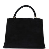 Hermes Kelly Sellier 28 Black Doblis Gold Hardware
