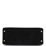 Hermes Kelly Sellier 28 Black Doblis Gold Hardware