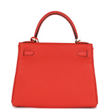 Hermes Kelly Retourne 28 Capucine Togo Gold Hardware