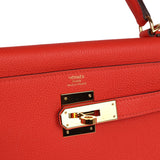 Hermes Kelly Retourne 28 Capucine Togo Gold Hardware