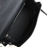Hermes Kelly Retourne 25 Black Togo Palladium Hardware