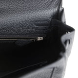 Hermes Kelly Retourne 25 Black Togo Palladium Hardware