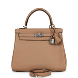 Hermes Kelly Retourne 25 Chai Swift Palladium Hardware