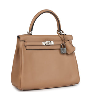 Hermes Kelly Retourne 25 Chai Swift Palladium Hardware
