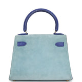 Hermes Kelly Sellier 20 Bleu Electric and Aqua Doblis Gold Hardware
