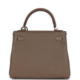 Hermes Kelly Retourne 25 Etoupe Togo Palladium Hardware