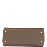 Hermes Kelly Retourne 25 Etoupe Togo Palladium Hardware
