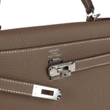 Hermes Kelly Retourne 25 Etoupe Togo Palladium Hardware