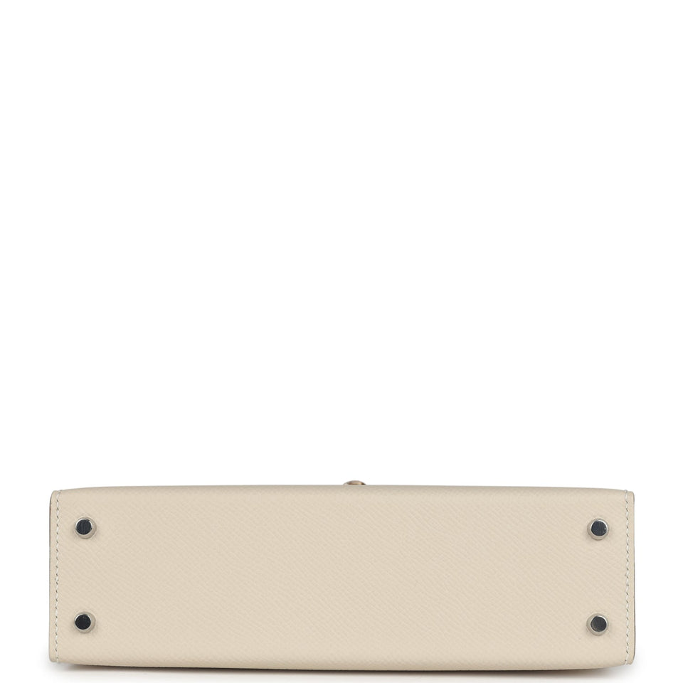 Hermes Kelly Sellier 20 Craie Epsom Electrum Hardware