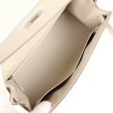 New Hermes Kelly Sellier 28 Craie Epsom Palladium Hardware