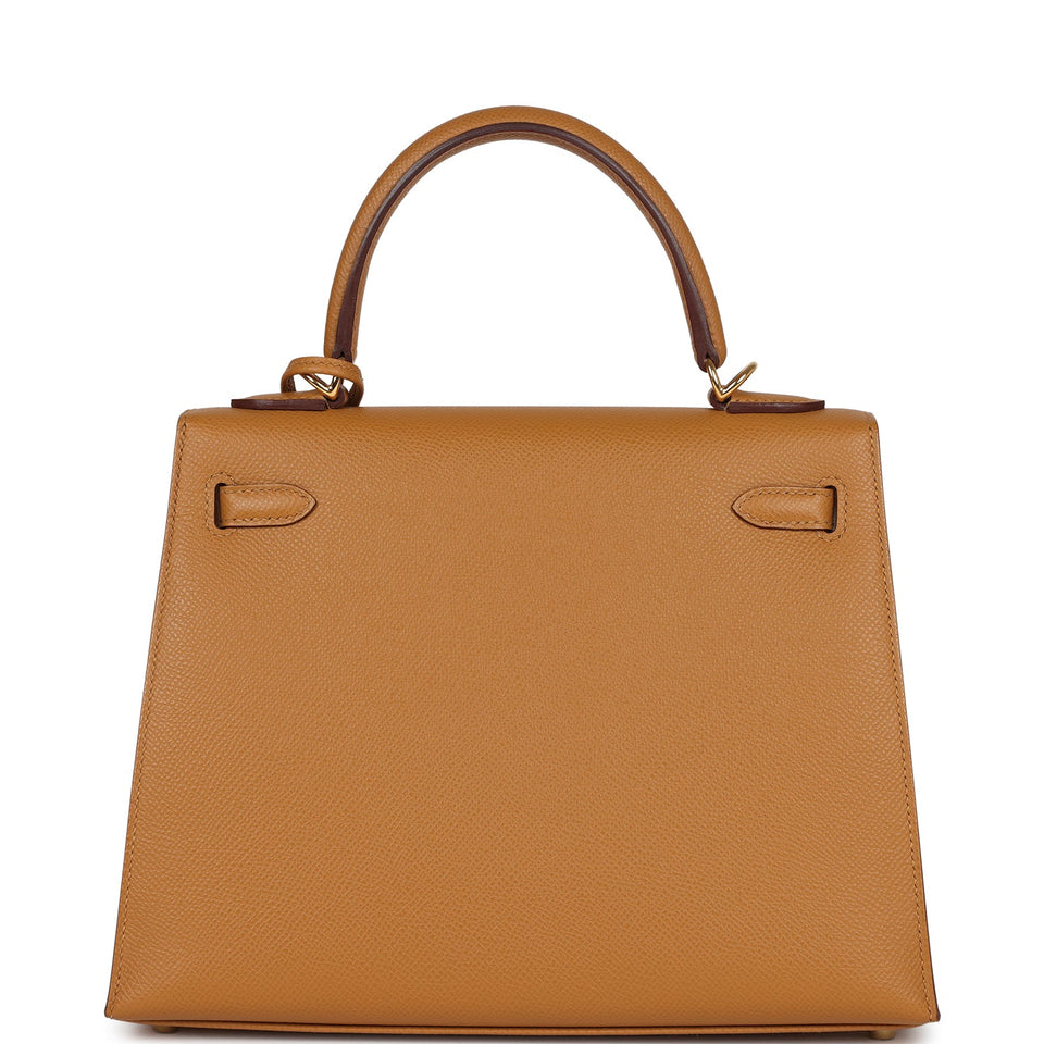 Hermes Kelly Sellier 25 Sesame Epsom Gold Hardware