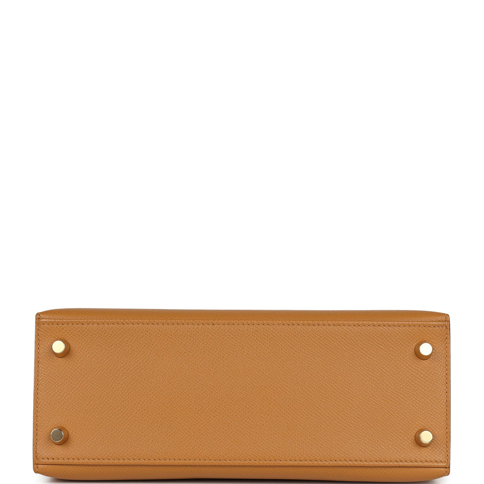 Hermes Kelly Sellier 25 Sesame Epsom Gold Hardware