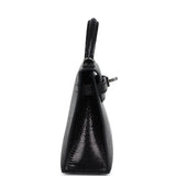 Hermes Kelly Sellier 20 Black Varanus Niloticus Lizard Palladium Hardware