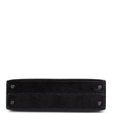 Hermes Kelly Sellier 20 Black Varanus Niloticus Lizard Palladium Hardware