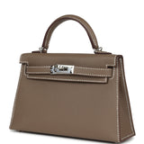 Hermes Kelly Sellier 20 Etoupe Epsom Palladium Hardware