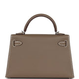 Hermes Kelly Sellier 20 Etoupe Epsom Palladium Hardware