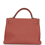Hermes Kelly Retourne 32 Rosy Togo Gold Hardware