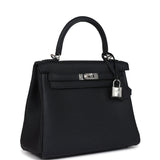 New Hermes Kelly Retourne 28 Black Togo Palladium Hardware