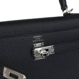 New Hermes Kelly Retourne 28 Black Togo Palladium Hardware