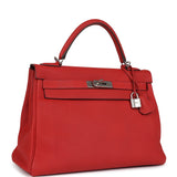 Hermes Kelly Retourne 32 Geranium Togo Palladium Hardware
