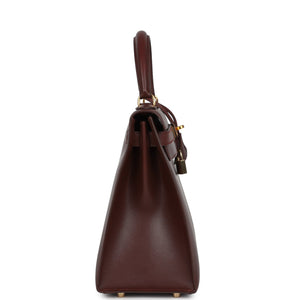 Hermes Kelly Sellier 28 Noisette Box Gold Hardware