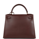 Hermes Kelly Sellier 28 Noisette Box Gold Hardware