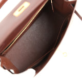 Hermes Kelly Sellier 28 Noisette Box Gold Hardware