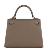 New Hermes Kelly Sellier 28 Etoupe Epsom Gold Hardware