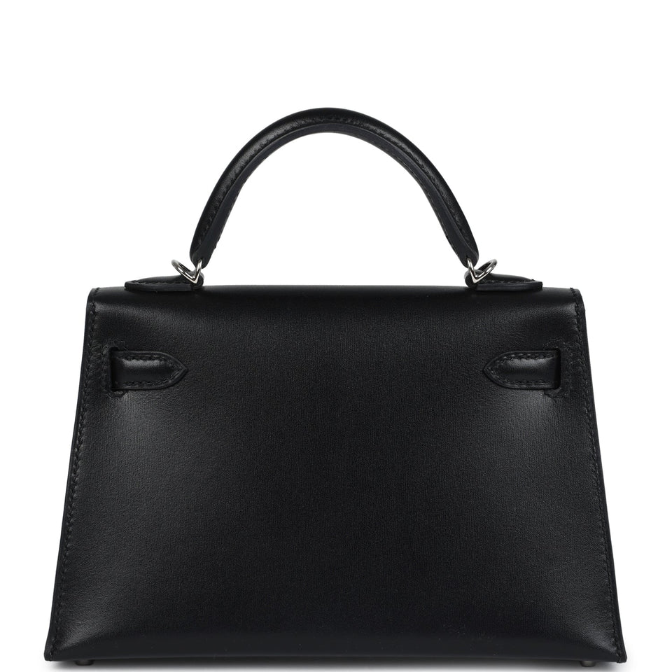 Hermes Kelly Sellier 20 Clouté Black Box Palladium Hardware