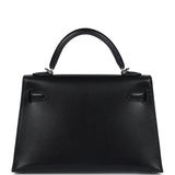 Hermes Kelly Sellier 20 Clouté Black Box Palladium Hardware