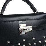 Hermes Kelly Sellier 20 Clouté Black Box Palladium Hardware