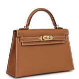 Hermes Kelly Sellier 20 Gold Epsom Gold Hardware