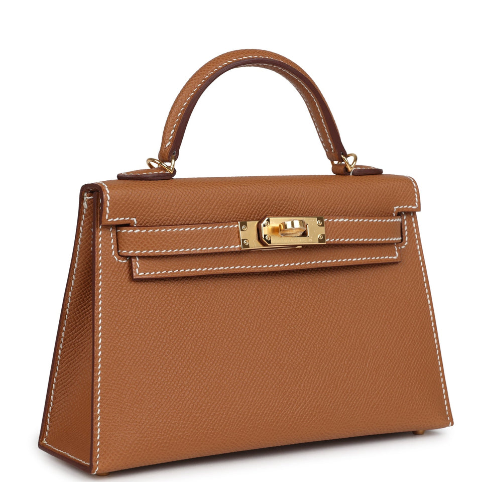 Hermes Kelly Sellier 20 Gold Epsom Gold Hardware
