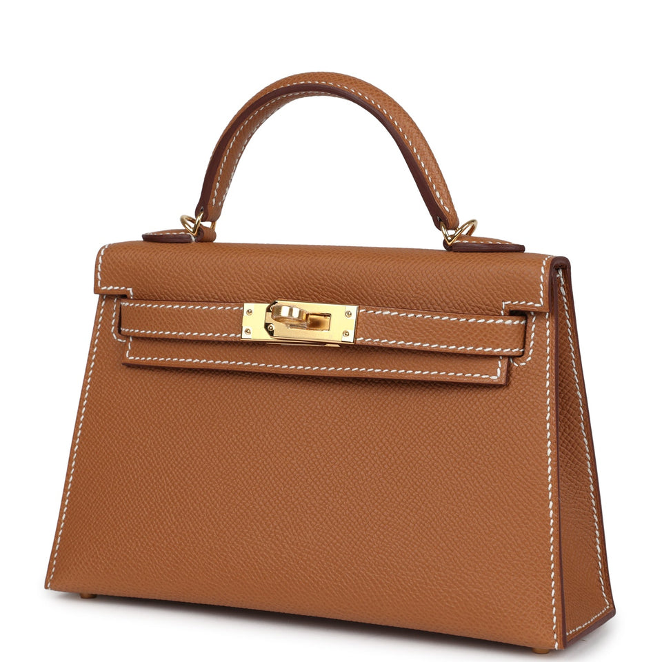 Hermes Kelly Sellier 20 Gold Epsom Gold Hardware