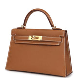 Hermes Kelly Sellier 20 Gold Epsom Gold Hardware