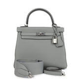 Hermes Kelly Retourne 28 Gris Mouette Togo Palladium Hardware
