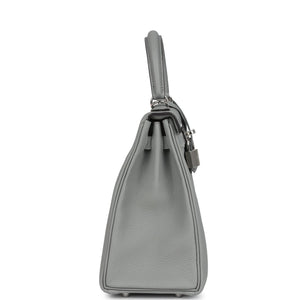 Hermes Kelly Retourne 28 Gris Mouette Togo Palladium Hardware