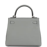 Hermes Kelly Retourne 28 Gris Mouette Togo Palladium Hardware