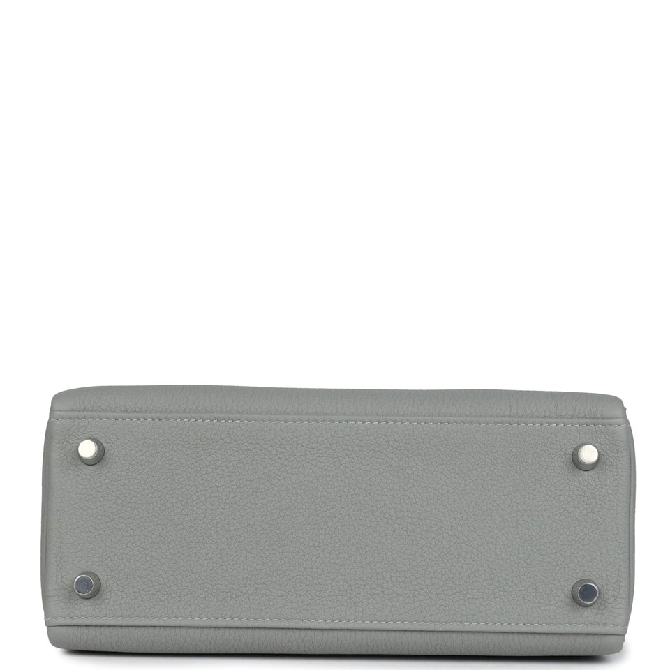 Hermes Kelly Retourne 28 Gris Mouette Togo Palladium Hardware