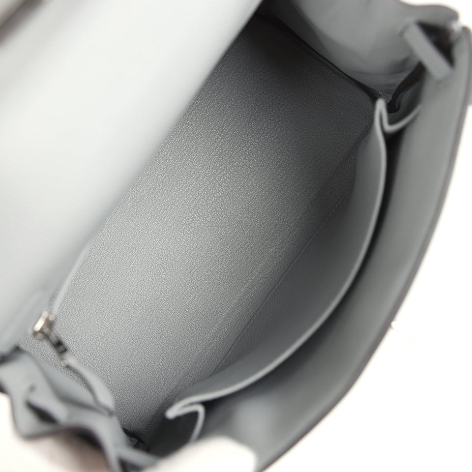 Hermes Kelly Retourne 28 Gris Mouette Togo Palladium Hardware