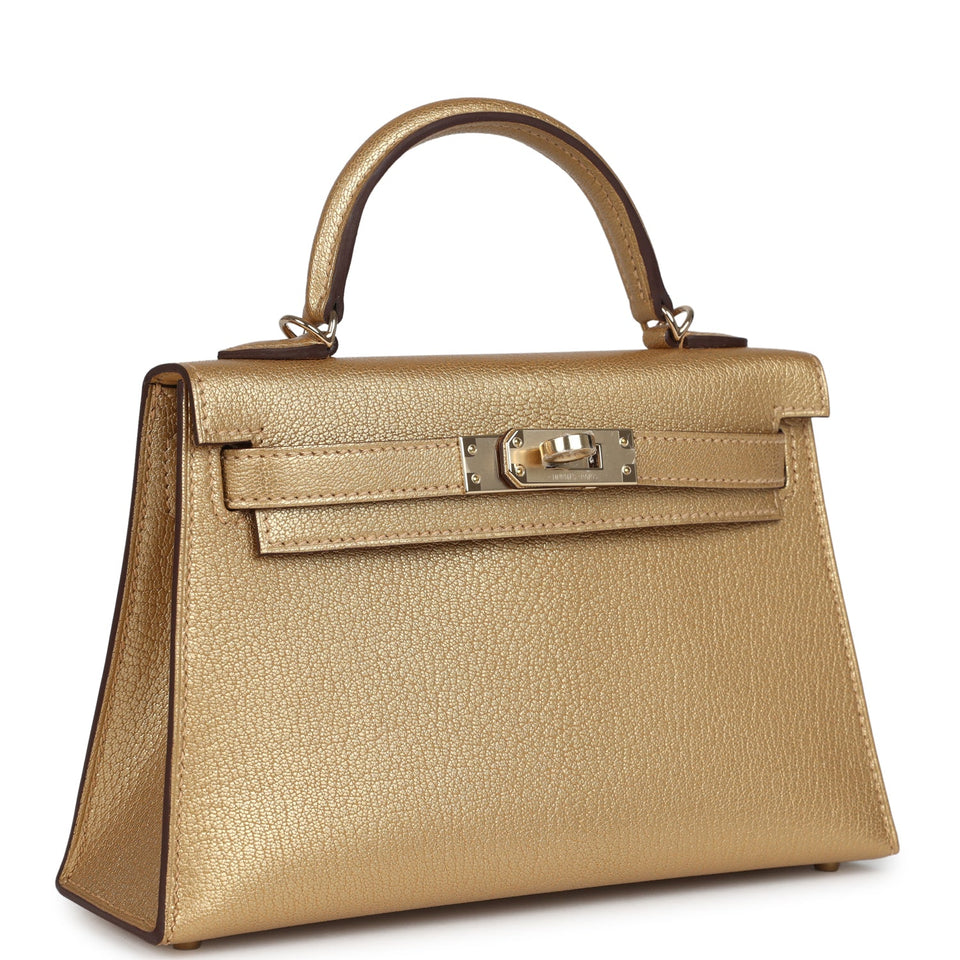 Hermes Kelly Sellier 20 Dore Chevre Chamkilight Permabrass Hardware