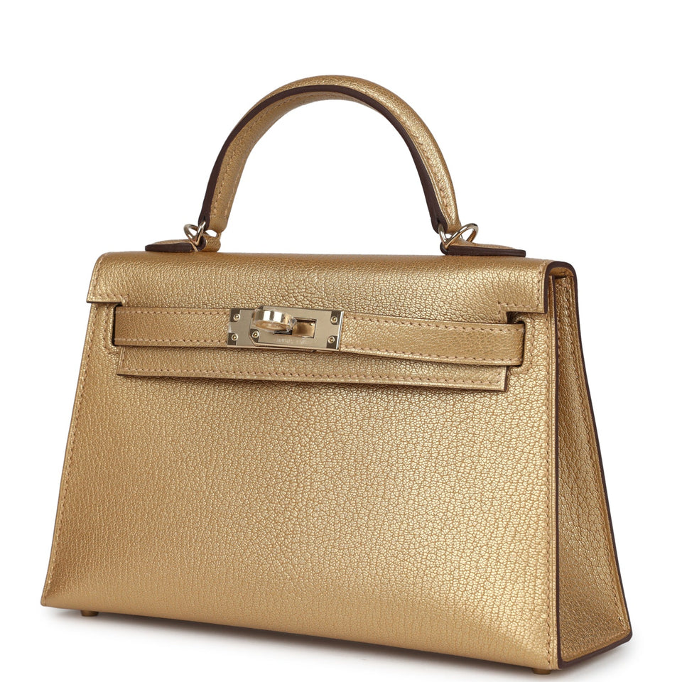 Hermes Kelly Sellier 20 Dore Chevre Chamkilight Permabrass Hardware